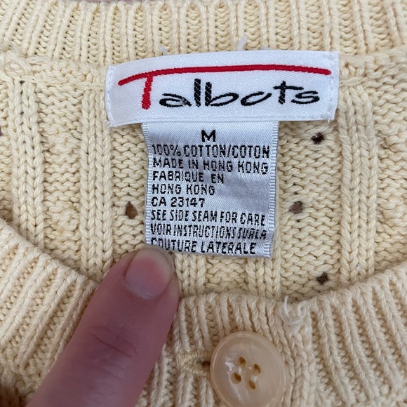 TALBOTS Cropped Yellow Cardigan - Picture 5 of 9